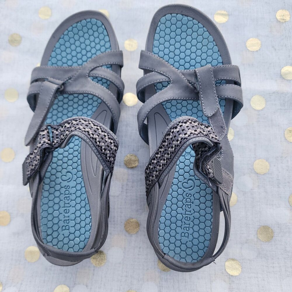 Baretraps Dalton Sandal Gray Blue Women's Size 10M Adjustable